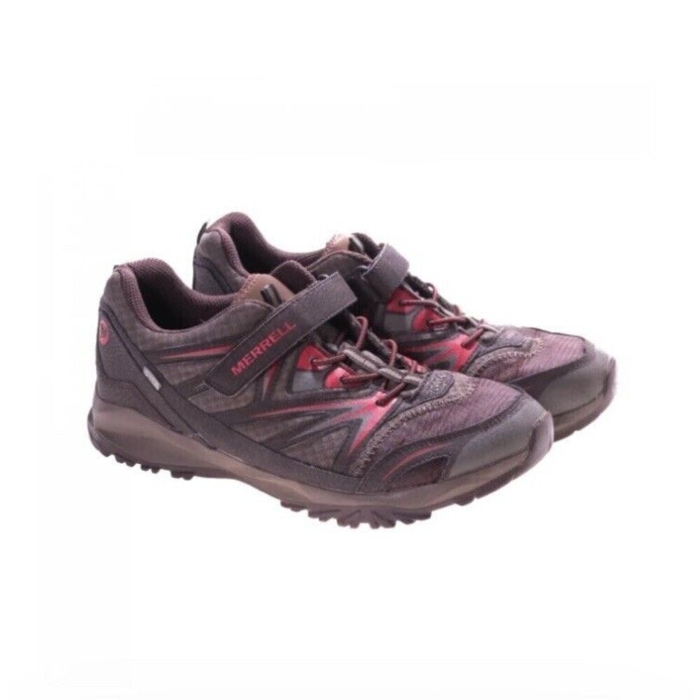 Merrell‎ Boys Hiking Shoes Capra Bolt  Kids Unisex Size 5.5M Leather Upper Brown